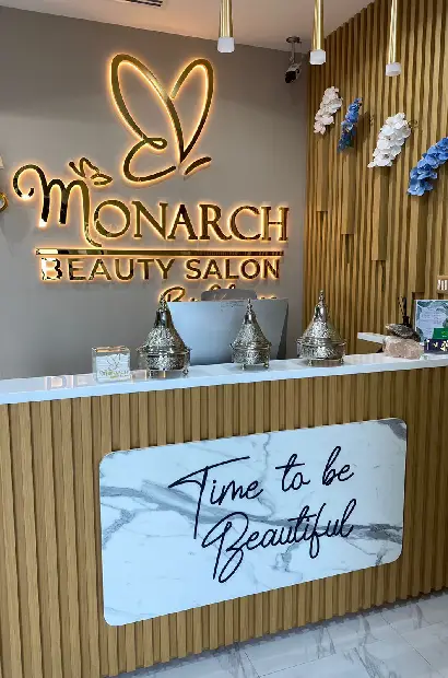 Premium client welcome area at authentic Moroccan Hammam Monarch Beauty Salon Dubai